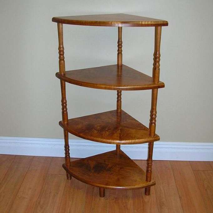Solid wood clearance corner shelf