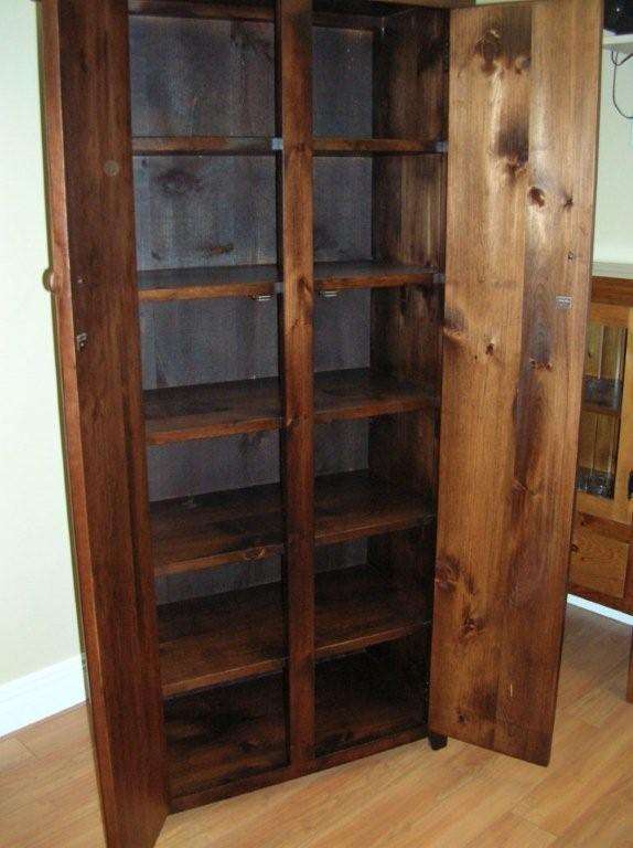 Pine Rough Sawn Double Door Jelly Cupboard