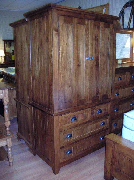 Rustic Harvest Pine 2 piece Armoire