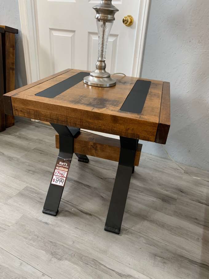 Wormy Maple Millwright Beam End Table 